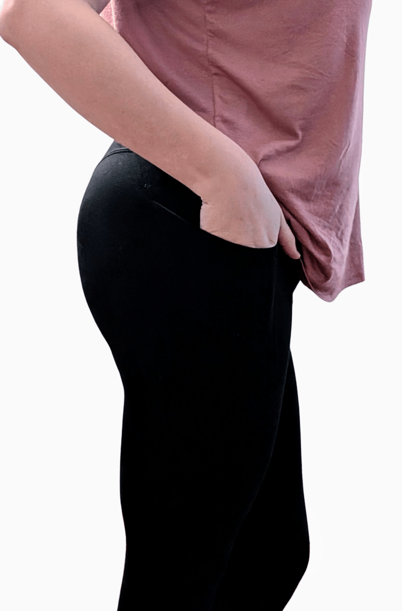 26" Legging Noir Sculptant avec Poche Latérale et Intérieure - Élomy